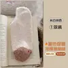 Meias de Veludo Coral Femininas Japonesas Doces Fofas Pom-pom para Chão Dormir Meias de Cor Doce Engrossadas Quentes Pós-parto Curtas
