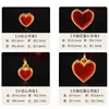 Tienda de oro con alta temperatura quemando azul pequeño corazón rojo corazón corazón colgante con agujero pasante accesorios diy pulsera pulsera collar mujeres
