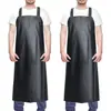 Delantal Shuangyu tipo H de tendón de res negro 35 seda 88 * 105cm mochila impermeable a prueba de aceite delantal de limpieza para el hogar