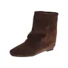 Botas Curtas Ocultas para Aumentar a Altura para Mulheres Baixas, Botas Empilhadas Amassadas, Novo Estilo 2026, Versáteis, Confortáveis, Modernas, Dr. Estilo Martens, Estilo Britânico