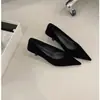 Zapatos de Salón de Punta Fina con Tacón Grueso de Nuevo Estilo 2026, Zapatos de Gamuza de Boca Baja Estilo Coreano, Modernos y Versátiles