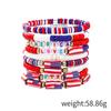 Pulseras Transfronterizas, Juegos de Pulseras del Día de la Independencia Americana, Joyería de Arcilla Suave con Cuentas a la Moda Temática de la Copa del Mundo de EE. UU. al por Mayor
