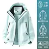 Chaqueta Shell Trailblazer de Montaña para Mujer Outdoor Tres en Uno Cortavientos Impermeable Cálida Conjunto de Dos Piezas Ropa de Montañismo para Hombre Persona Baja