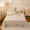 Sábana de Cama de Algodón 100% Clase A Algodón de Xinjiang Engrosada Cepillada Estampado Floral Funda Nórdica de Algodón Individual Doble Persona Cuatro Estaciones Uso en el Hogar