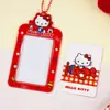 Yuemu Auténtico Hello Kitty Portatarjetas Pequeño Lindo Dibujo Animado Estudiante Insignia de PVC Portatarjeta de Identificación Impermeable Tarjeta de Exposición