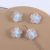 Collar Pulsera Aretes Flor de Colores Acrílico Tridimensional Escarchado para Mujer Accesorios de Joyería DIY Materiales Hechos a Mano