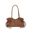 Bolso tipo cubo retro popular para mujer de este año, nuevo estilo Otoño 2026, color liso, simple, bolso de un solo hombro, para ir al trabajo, bolso de axila