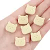 17x16mm Acrílico Desenho Animado Biscoito Cabeça de Gatinho Furo Horizontal Contas Artesanal DIY Pulseira Corrente de Celular Acessórios