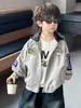 Chaqueta de Béisbol con Capucha para Niños Otoño 2026 Nueva Fresca y Elegante Chaqueta para Niños Primavera y Otoño Moda Infantil