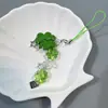 Campanilla de viento con cuentas de trébol Colgante de cámara CCD Llavero Accesorio versátil para bolso Cadena para teléfono Correa Pequeño regalo