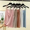 Camisola sexy de modal para mujer, cuello redondo, ropa interior de verano, corte ajustado, fina, top casual para usar por fuera