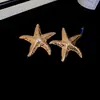 Collar de Metal Europeo y Americano con Pliegues y Estrella de Mar (traje) Cadena para Clavícula Exagerada Elegante de Personalidad Lujo Ligero Collar de Gama Alta