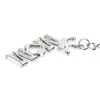 Chaveiro de Metal com Letra Transfronteiriço Pingente Personalizado para Bolsa Argola de Chaveiro de Liga Metálica Chaveiro Cultural e Criativo Chaveiro Personalizado