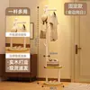 Perchero Multifuncional para Dormitorio, Perchero de Pie para Sala de Estar, Estante de Almacenamiento Interior, Perchero de Madera Maciza para Mesita de Noche