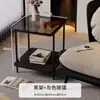 Mesa auxiliar de lujo ligero, mueble lateral de sofá simple, mesa de café de oficina, mesa pequeña para sala de estar, mesa de rincón para espacios estrechos, mesita de noche con un toque de alta gama