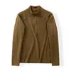 Sudadera de Forro Polar de Doble Cara Cálida Dinámica para Exteriores con Cuello Alto y Mangas Largas para Otoño e Invierno, Cremallera Media, Cárdigan Medio, Camiseta Base