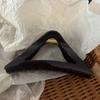 Horquilla triangular simple de gran tamaño con clip múltiple para el cabello de 13,5 cm con textura alta, accesorio para el cabello femenino con clip de tiburón