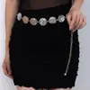 Joyería Transfronteriza Europea y Americana Moda Metal Geométrico Disco Cadena para Cintura Nicho Elegante Alto Nivel Accesorios de Cinturón para Vestido