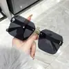Gafas de sol marrones de corte liso para mujer, de alta gama, efecto adelgazante, estilo nuevo, populares en Xiaohongshu, gafas de sol con protección UV
