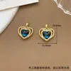 Colgante Corazón Flor Planeta de los Sueños Cobre Circonita Micro-pavimentada Accesorios de Joyería de Moda Versátiles Lujo Ligero Accesorios que No se Desvanecen