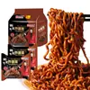 Fideos Instantáneos Fritos Estilo Coreano en un Bol, Fideos Instantáneos Secos con Salsa Mixta en Bolsa, Fideos de Pavo para Desayuno Rápido, Caja Completa