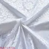 Tela Jacquard de Imitación Seda Satén Patrón Oscuro Estilo Antiguo Blanco para Hanfu, Cheongsam, Falda Mamian, Mantel, Cojín y Bolso Jacquard