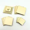 Piezas de Madera Cuadradas Cortadas con Láser, Formas Geométricas de Madera, Piezas en Blanco de Madera Hechas a Mano, Piezas en Blanco Blancas de Madera