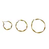 Pendientes de Aro Grandes Exquisitos Chapados en Oro con Aguja de Plata S925 para Mujer, con un Estilo de Gama Alta, Minimalista, Elegante y Genial