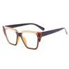 Nuevas gafas TR90 anti-luz azul para mujer, color caja, lente plana, tendencia transfronteriza, combinación de colores, gafas para miopía