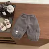 Pantalón de chándal de terciopelo para bebé, otoño e invierno, súper lindo, con dibujos animados de bebé, lindos leggings engrosados, pantalones deportivos casuales para niños