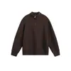 Ropa para Hombre Beijie Marca de Tendencia Estilo Americano Otoño 2025 Nuevo Jersey Retro de Canalé con Media Cremallera y Cuello Alto para Hombre