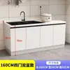 Gabinete de cocina con encimera de pizarra, gabinete doméstico de mármol, gabinete para estufa integrada, gabinete simple y económico para alquiler