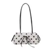 Bolsa Pequeña Cuadrada Fresca de Mano Estilo Coreano al por Mayor para Mujer 2026 Otoño Nuevo Bolso de Hombro Único con Lunares y Lazo Bolso de Axila de Moda