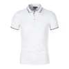 Nueva Camisa Polo de Color Sólido para Hombre 2024, Talla Grande, Camiseta Lisa con Cuello Mao, Manga Corta de Corte Holgado Europeo y Americano, Moderna