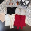 Top de Tubo con Lazo para Mujer en Verano, Top Rojo Sexy y Lujurioso con Envoltura de Pecho para Niña Dulce para Uso Exterior