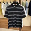 Camiseta de Verano para Hombre Diseño Versátil Tie-Dye Cuello Redondo Hombres Adolescentes Rayada Holgada Cómoda Pulóver Camiseta