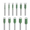 Juego de 6 Piezas de Cuchillos Rectos Verdes con Hojas Simples y Dobles, Cuchillas para Máquina Recortadora, Cuchillas para Ranurar, Brocas para Fresadora de Grabado y Herramientas