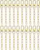 Kit de Fabricación DIY de Llaveros de 50 Piezas con Clip Metálico con Anilla para Llave, Broche de Resorte Giratorio, Broche de Langosta y Cadena de Extensión