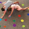 Bestseller transfronterizo: Alfombra circular de 42 colores a doble cara para entrenamiento y posicionamiento, pegatinas marcadoras de alfombra para jardín de infantes, cinta mágica