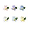 Famoso en Internet Joyería para Uñas Gardenia Fresco Primavera y Verano Flor Tridimensional Accesorios de Resina Pendientes DIY Accesorios para Pasador de Pelo