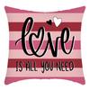 Funda de almohada transfronteriza de Amazon para San Valentín, cojín de lino estampado para sofá de sala de estar, funda de almohada decorativa para el hogar.