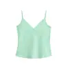 Camisola ajustable con cuello en V para mujer, diseño de verano, corte ajustado, espalda hermosa, top de punto estilo americano hot girl