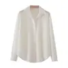 Camisa Blanca de Popelina Elegante para Mujer Estilo Europeo y Americano Transfronterizo 2026 Nueva Moda con Cuello de Solapa 8050583 8050758