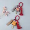 Sandália Dourada de Sândalo Pintada Festival do Barco-Dragão Ornamento Marrom de Alta Qualidade, Boa Sorte em Todos os Assuntos, Pingente de Mochila do Deus da Fortuna, Presente para Exame de Ingresso na Faculdade