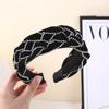 Diadema de Lujo Ligero de Terciopelo con Diamantes Completos Diadema Trenzada Estilo Fragante Accesorios para el Cabello Diadema de Temperamento Mostrable en la Cara Diadema Pequeña para la Parte Superior del Cráneo