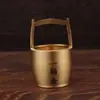 Ouro Areia Pequeno Lingote Sólido Realista Mini Liga Brilhante Pequeno Lingote Ornamento Estilo Chinês Presente Lingote Ouro Areia