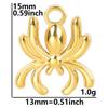 Aranha pequena europeia e americana aço inoxidável em estoque banho de ouro real 18k espelho acessórios de joias DIY titânio aço colar
