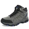 Sapatos de caminhada de cano alto de inverno Qifeng de fábrica com algodão quentes para casais sapatos casuais para atividades ao ar livre forrados com fleece tamanhos 45.46.47