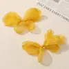 Super Estilo Hada Malla Fina Borde Quemado Multicolor Múltiples Capas Lazo de Ocho Pétalos DIY Accesorios para el Cabello Hechos a Mano Pendientes Accesorios para Ropa