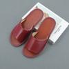 Novas Pantufas Antiderrapantes de Couro de Vaca para Primavera e Verão, para Casal, para Uso Interno, Sapatos de Casa, Pantufas de Bico Aberto, Atacado, Respiráveis